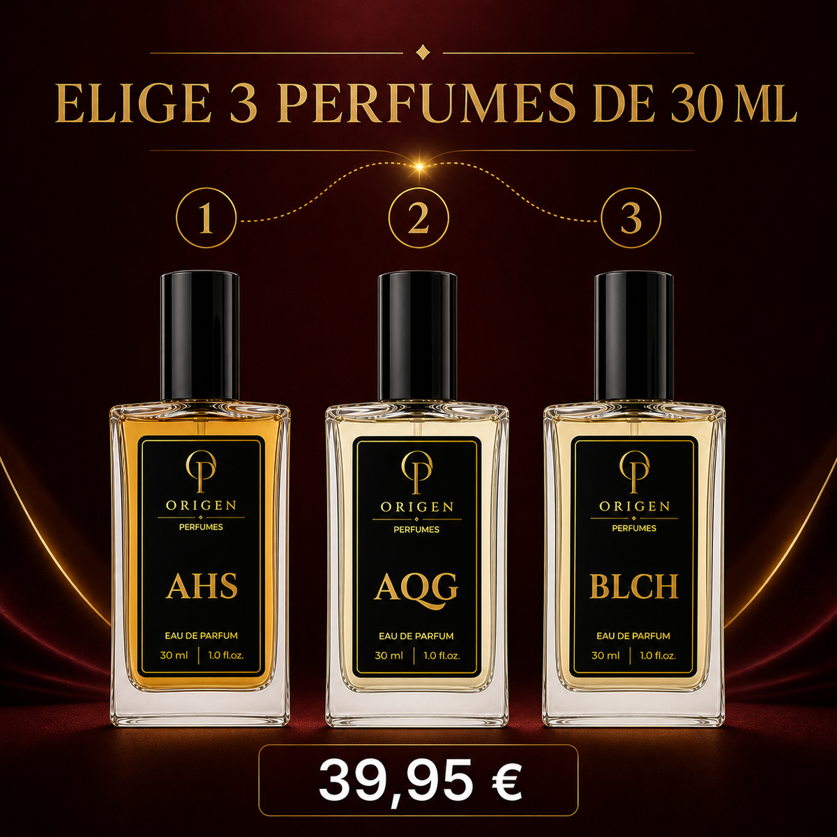 Pack 3 Perfumes de 30 ml — Elige y combina